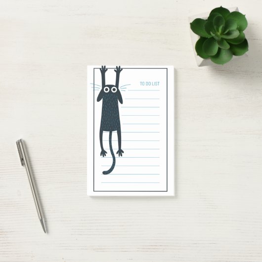 Funny Black Cat Post-It Notes (Kantoor)
