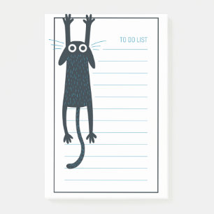 Funny Black Cat Post-It Notes