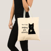 Funny Black Cat Sac fourre-tout (Devant (produit))