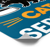 Funny Black Cat Servant Of Tiny Furry Overlord  Poster (Hoek)