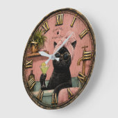 Funny Black Cat Spa Grote Klok (Hoek)