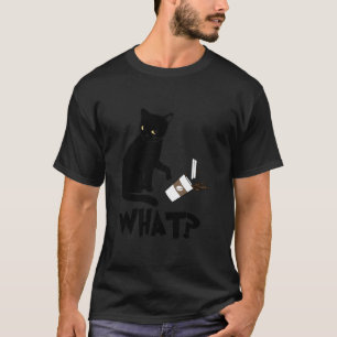 Funny Black Cat Wat Schattigee kitten gemorste kof T-shirt