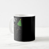 Funny Black Cat What_ Christmas Tree Meme Xmas Men Koffiemok (Voorkant links)