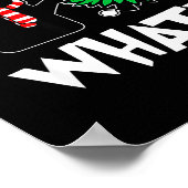 Funny Black Cat Xmas Pushing Christmas Tree Over C Poster (Hoek)