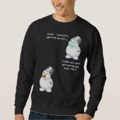 Funny Black Christmas Snowman Sweatshirt (Devant)