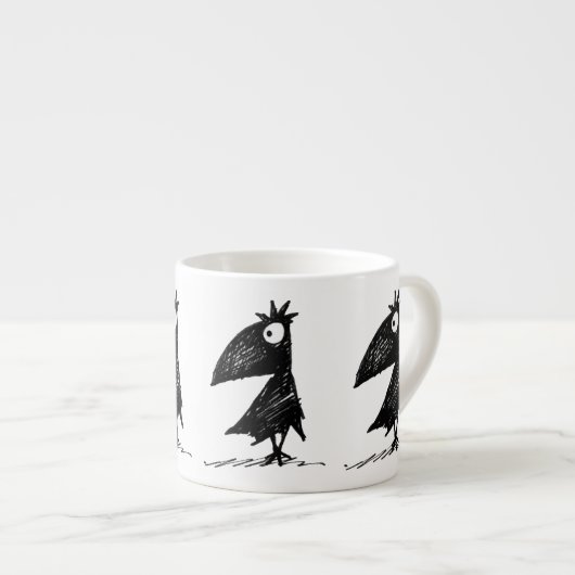 Funny Black Crows Espresso Kop (Voorkant rechts)