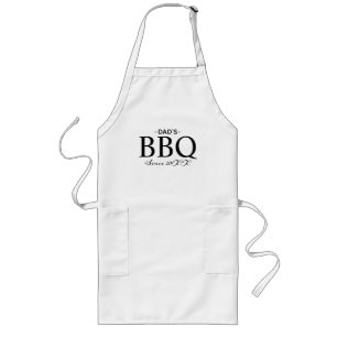 Funny Black Dad's BBQ Typography Mannen Lang Schort