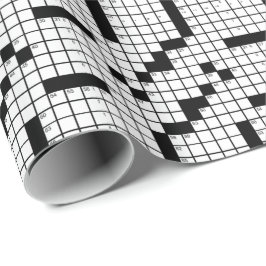Funny Black en White Crossword Puzzle Game Cadeaupapier