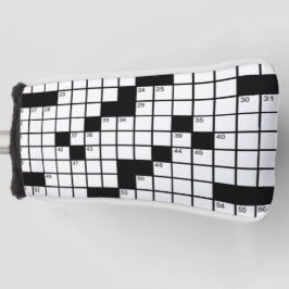 Funny Black en White Crossword Puzzle Game Golfheadcover