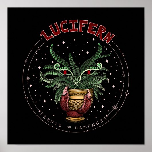 Funny Black Evil Plant Halloween Party Decor Poster (Voorkant)