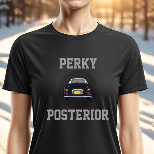 Funny Black Figaro Voiture Perky Posterior T-shirt