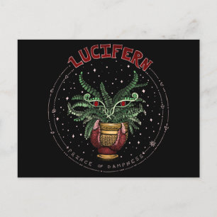 Funny Black Happy Halloween Plant Demon Lucifern Briefkaart