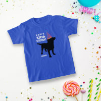 Funny Black Lab Dog Custom Age and Name Birthday