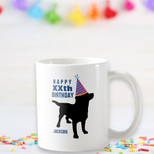 Funny Black Lab Dog Custom Birthday Koffiemok