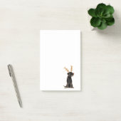 Funny Black Lab met Reindeer Antlers Kerstmis Post-it® Notes (Kantoor)