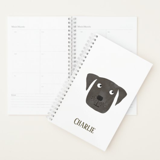 Funny Black Labrador Retriever Chien Personnalisé (Devant avec enveloppe)