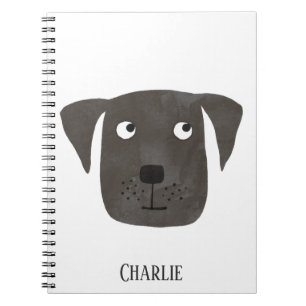 Funny Black Labrador Retriever Dog gepersonaliseer Notitieboek