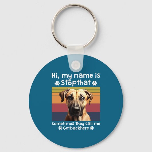 Funny Black Mouth Cur Dog Saying  Sleutelhanger (Voorkant)