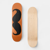 Funny black mustache 11 skateboard (Voorkant)