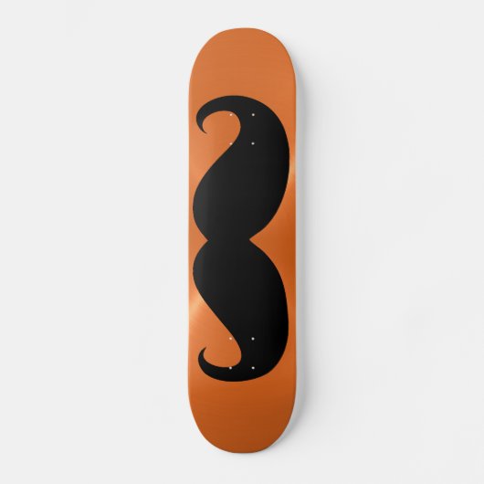 Funny black mustache 11 skateboard (Voorkant)