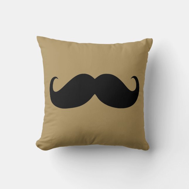 Funny Black Mustache 14 Kussen (Voorkant)