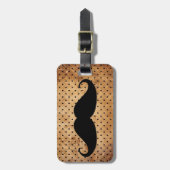 Funny Black Mustache Bagagelabel (Voorkant verticaal)