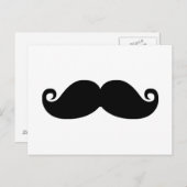 Funny  Black Mustache Briefkaart (Voorkant / Achterkant)