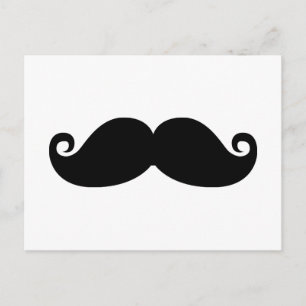Funny  Black Mustache Briefkaart