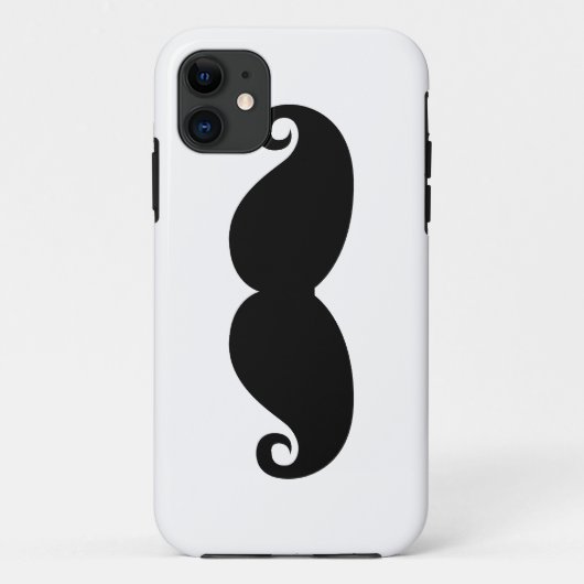 Funny  Black Mustache Case-Mate iPhone Case (Achterkant)