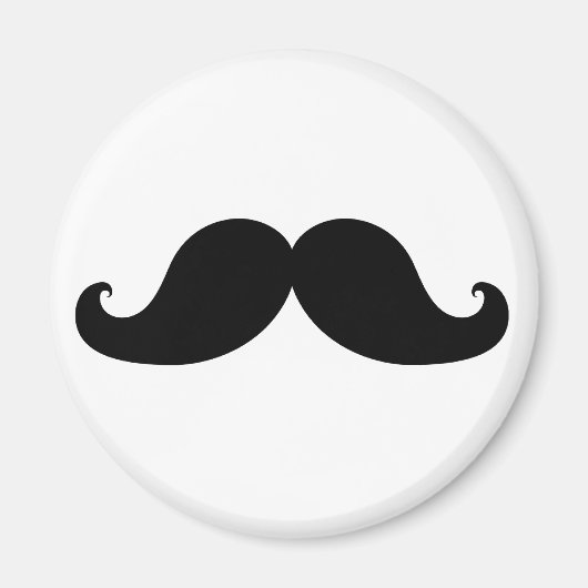 Funny Black Mustache Humor Magneet (Voorkant)