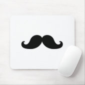 Funny Black Mustache Humor Muismat (Met muis)