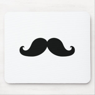 Funny Black Mustache Humor Muismat