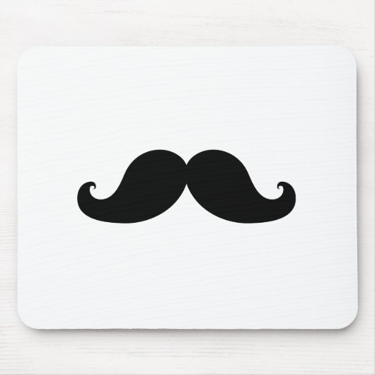 Funny Black Mustache Humor Muismat (Voorkant)