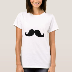 Funny Black Mustache Humor T-shirt