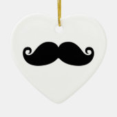 Funny  Black Mustache Keramisch Ornament (Voorkant)