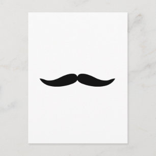 Funny Black Mustache of Mustache Briefkaart