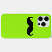 Funny Black Mustache op gele groene achtergrond Case-Mate iPhone Case (Achterkant (horizontaal))
