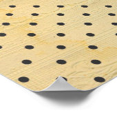 Funny Black Mustache op gele pokadots Poster (Hoek)