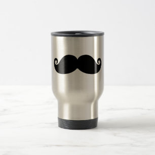 Funny Black Mustache Reisbeker