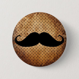 Funny Black Mustache Ronde Button 5,7 Cm