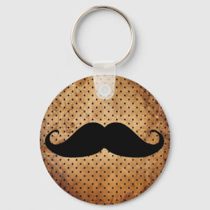 Funny Black Mustache Sleutelhanger