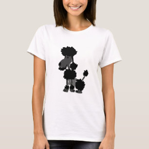 Funny Black Poodle Art Origineel T-shirt