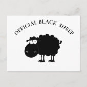 Funny black schaap briefkaart (Voorkant)