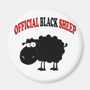 Funny black schaap magneet