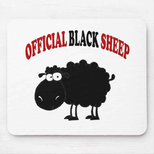 Funny black schaap muismat (Voorkant)