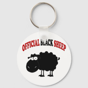 Funny black schaap sleutelhanger