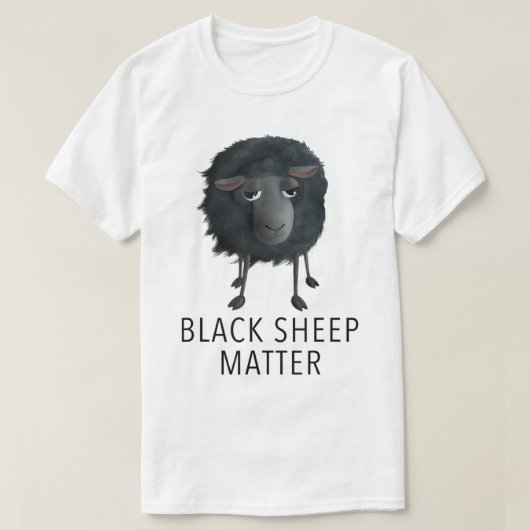 Funny Black Sheep Quote Design T-shirt (Design voorkant)