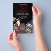 Funny Black Supernatural Halloween Costume Party Flyer (Hand)