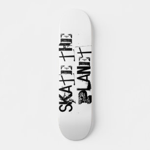 Funny Black Typography Schaats The Planet Skateboard