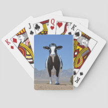 Funny Black White Dairy Cow Statue Desert Boerderi